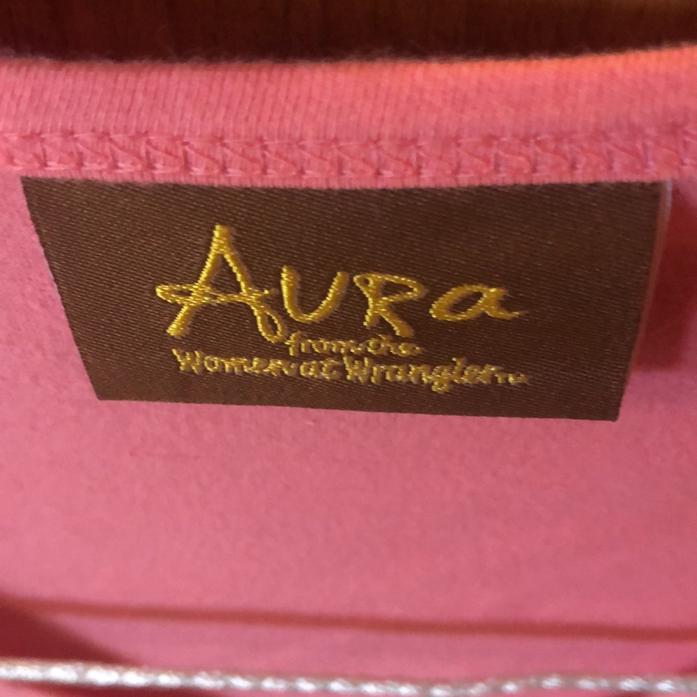 Vintage Aura by Wrangler Long Sleeve Pink Tee - Picture 3 of 6